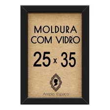 Quadro 25x35 Moldura Laqueada Com Vidro