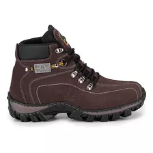 Bota Couro Palmilha Gel Coturno Adventure 