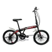 Bicicleta Aro 20 Dobrável Plegable Pliage 7v Freios A Disco Cor Preto