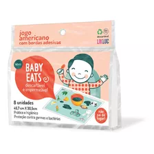 Jogo Americano Com Bordas Adesivas 8 Unid. Baby Eats Likluc