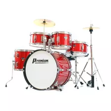 Bateria Premium Dx-45j Rd Dx45j Vermelha Infantil 5 Pecas