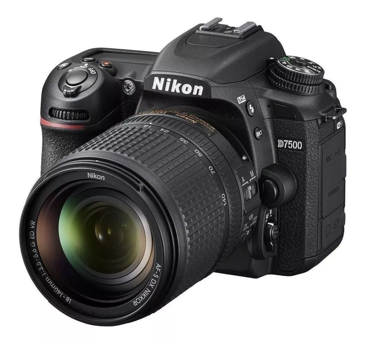 Nikon Kit D7500 + Lente 18-140mm Ed Vr Dslr Cor  Preto