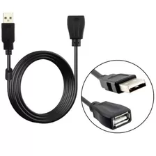 Cabo Extensor Usb Hi-speed 2.0 1,8 Metros 1,8m Cor Preto