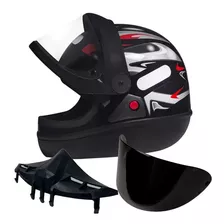 Capacete San Marino Automatico Narigueira Big Viseira Extra