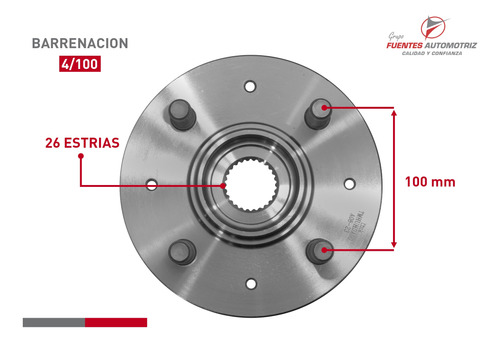 Par Mazas Rueda Delantera Para Honda Civic 2001 2002 2003 Foto 3