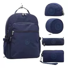 Kit Mochila Feminina Juvenil Escola Faculdade + Chaveirinho 