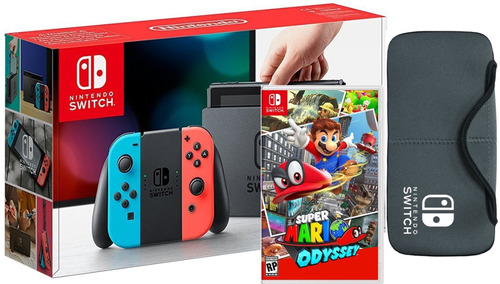 Nintendo Switch Neon  + Mario Odyssey. Garantia 1 Año