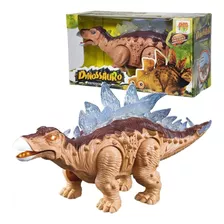 Dinossauro Com Som Luz E Movimentos Estegossauro - Dm Toys