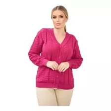 Blusa Feminina Casaco Cardigan Trico Lã