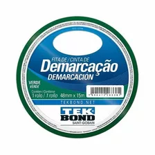 Cinta Demarcacion Señalizacion Verde Tekbond 48 Mm X 15m