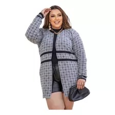 Sobretudo Plus Size Tricot Premium Mousse Quente Lindíssimo