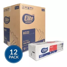 Servilleta Elite® Mesa Doblez 1/4 25x25cm Blanca 12 Paquetes