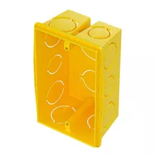 Caixa De Luz Retangular Fortlev Empilha Cor Amarelo