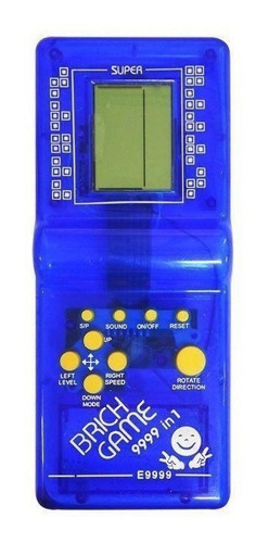 Consola Brick Game 9999 In 1 Standard  Color Azul Transparente