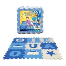 Tapete Infantil Eva Letras Azul 9 Placas 0812 - Nig