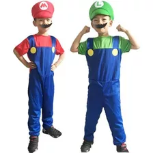 Roupa Do Luigi Ou Mario Infantil Jogo Super Mário Brós