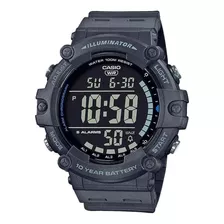 Relógio Casio Masculino Digital Illuminator Ae-1500wh-8bvdf Correia Preto Bisel Preto Fundo Preto