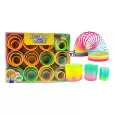 Slinky Rainbow Magic Resorte Gusano Plástico 36 Pzas Juguete