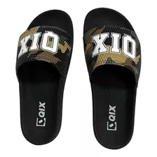 Chinelo Qix Preto Camuflado