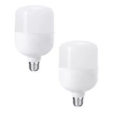 Kit 2x Lâmpada Super Led Bulbo 20w E27 Branco Frio