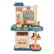 Super Cozinha Infantil Diversas Funções Luz Som Vapor 76cm Cor Colorido