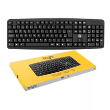 Teclado Computador Usb Preto Básico Fio 1,3m Abnt2 