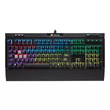 Teclado Gamer Corsair Strafe Mk.2 Qwerty Cherry Mx Red Español Color Negro Con Luz Rgb