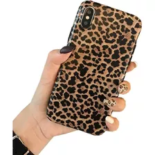 Poowear Leopard Funda Para iPhone XR Classic Lujo Moda...