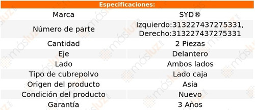 Kit 2 Cubre Polvos Lado Caja Del Ford Ecosport 03/12 Syd Foto 2