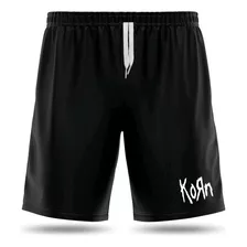 Bermuda Shorts Banda Rock Korn Dry Fit Masculino Academia