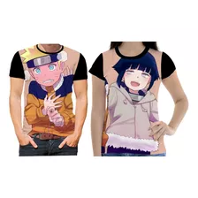 Kit Camiseta Camisa Namorados Casal Naruto Hinata Anime 10
