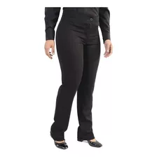 Kit 3 Calça Feminina Social Preta Com Lycra Cintura Alta