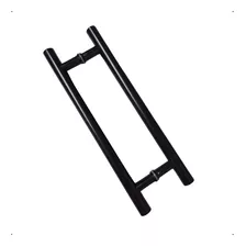 Puxador Porta Correr Portão Social Aço Inox 304 30cm Preto