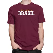 Camiseta Brasil Camisa Copa Do Mundo Futebol 100% Algodão