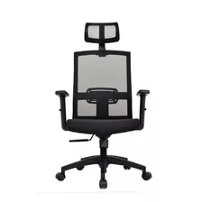 Silla De Oficina Giratoria Bonno Presidente Monk Color Negro