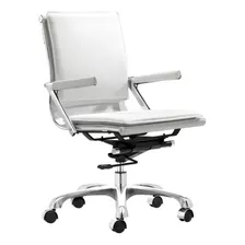 Silla De Oficina Modelo Lider Plus - Blanca Color Blanco Color De La Estructura De La Silla Blanco Color Del Asiento Blanco Diseño De La Tela Liso