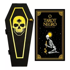 Baralho Tarô Negro Marselha 22 Cartas +caixa De Tarot Caixão