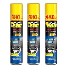 Silicona Auto Aerosol Team 480cc X 03 Unidades. Aromas