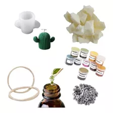 Kit Emprendedor Cera De Soja + Molde Silicona Cactus 3d