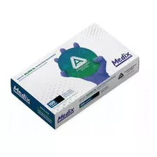 Luvas Descartáveis Antiderrapantes Medix Amg Cor Azul-violeta Tamanho P De Nitrilo X 100 Unidades 