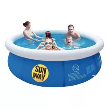 Piscina Inflável 1000 Litros Redonda Azul Pvc Verão 