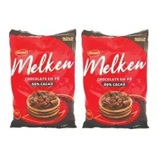 Kit 2 Pacotes Chocolate Cacau Em Pó 50% 1,05kg Melken Harald