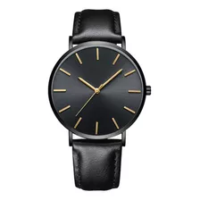 Relojes Ultrafinos De Cuero De Lujo Para Hombre Y Mujer