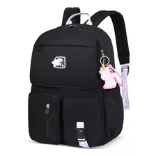 Mochila Escolar Atop B074 Color Negro 35l