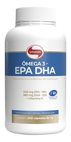 Suplemento Em  Cápsulas Vitafor  Ômega 3-epa Dha Omega 3 Em Pote 240 Un