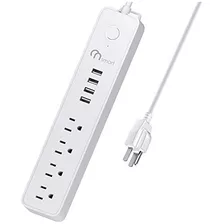 On Usb Surge Protector Power Strip, 4 Multi Outlets Wit...