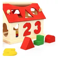 Casa Encaje Chica De Madera Motricidad Niños Juego Didactico