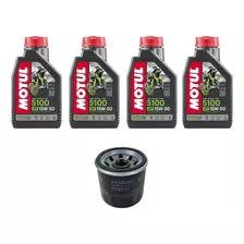 Kit Troca Óleo Motul 5100 15w50 4l + Filtro Ph 6018 Moto!