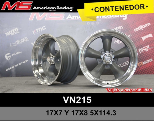 Rines 17 5-114.3 Progresivos American Racing 7 Ade 8 Atr Msi Foto 5