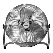 Ventilador De Piso Tivoli Vta-20 Turbo Cromado Con 3 Palas Color Cromo De Metal, 20 De Diámetro